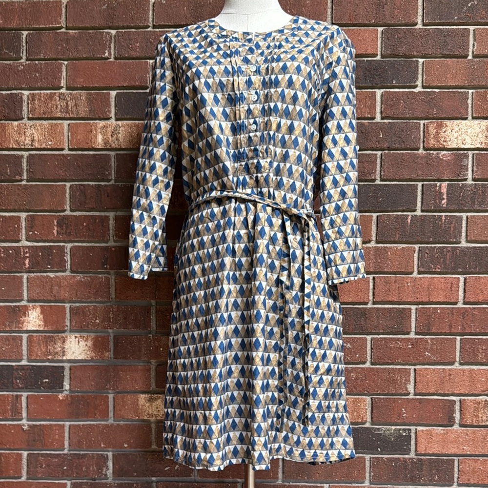 Roller Rabbit Geometric Pattern Violet Dress Size Small